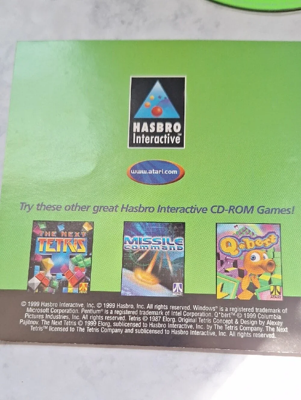 Atari Pong & Q*bert PC Game CDs For The PC, Windows/95